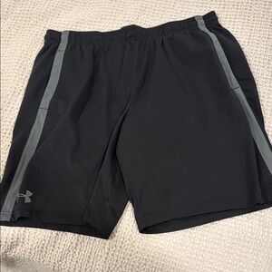Under Armour Men's Black and Gray Athletic Shorts